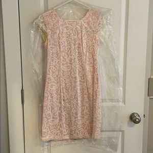 Pink lace dress